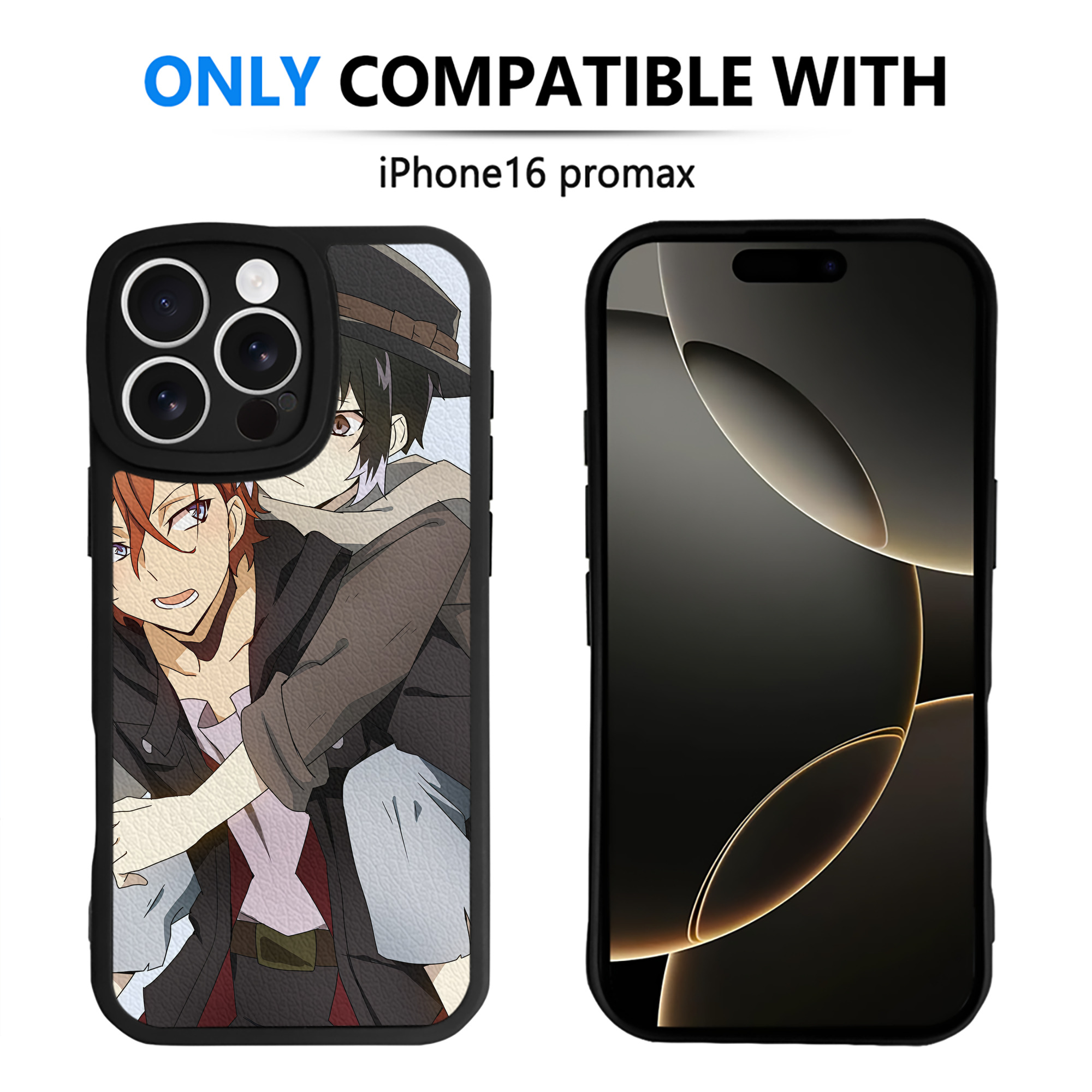 （画像用） 文豪ストレイドッグス Bungo Stray Dogs 【iPhone 16シリーズ対応】シリコンスマホケース（レザー調） 材質：シリコン